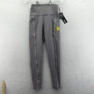 Certo Leggings Womens Small Michigan Wolverines Gray Pink Trim Pocket Yoga Pants